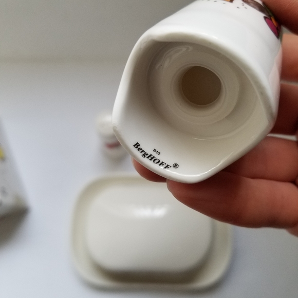 BergHOFF Eclipse White Multicolor Salt Pepper Butter Dish - Picture 5 of 7